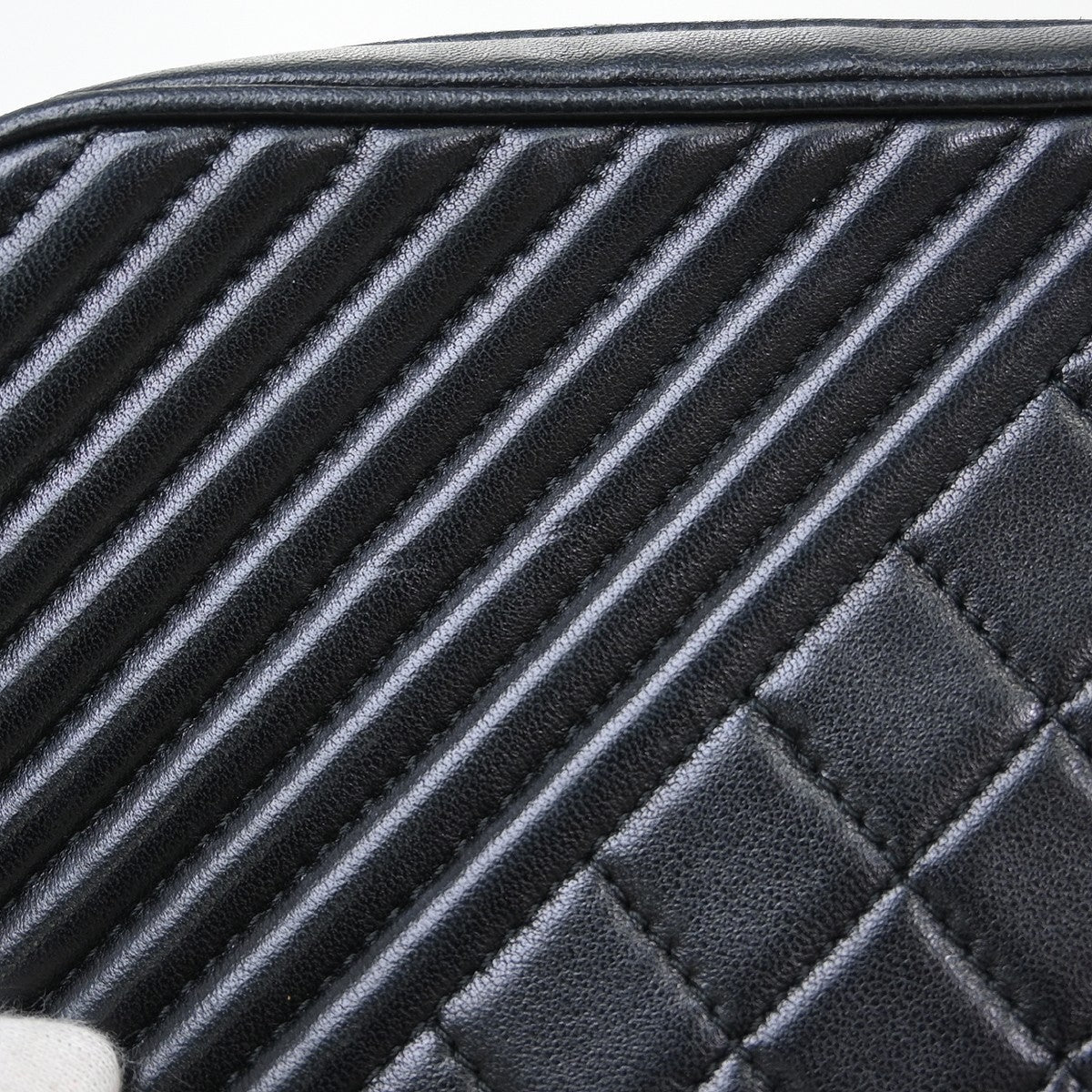 Chanel Coco Boy Camera Bag Quilted Leather Black Leather Shoulder Bag Bag