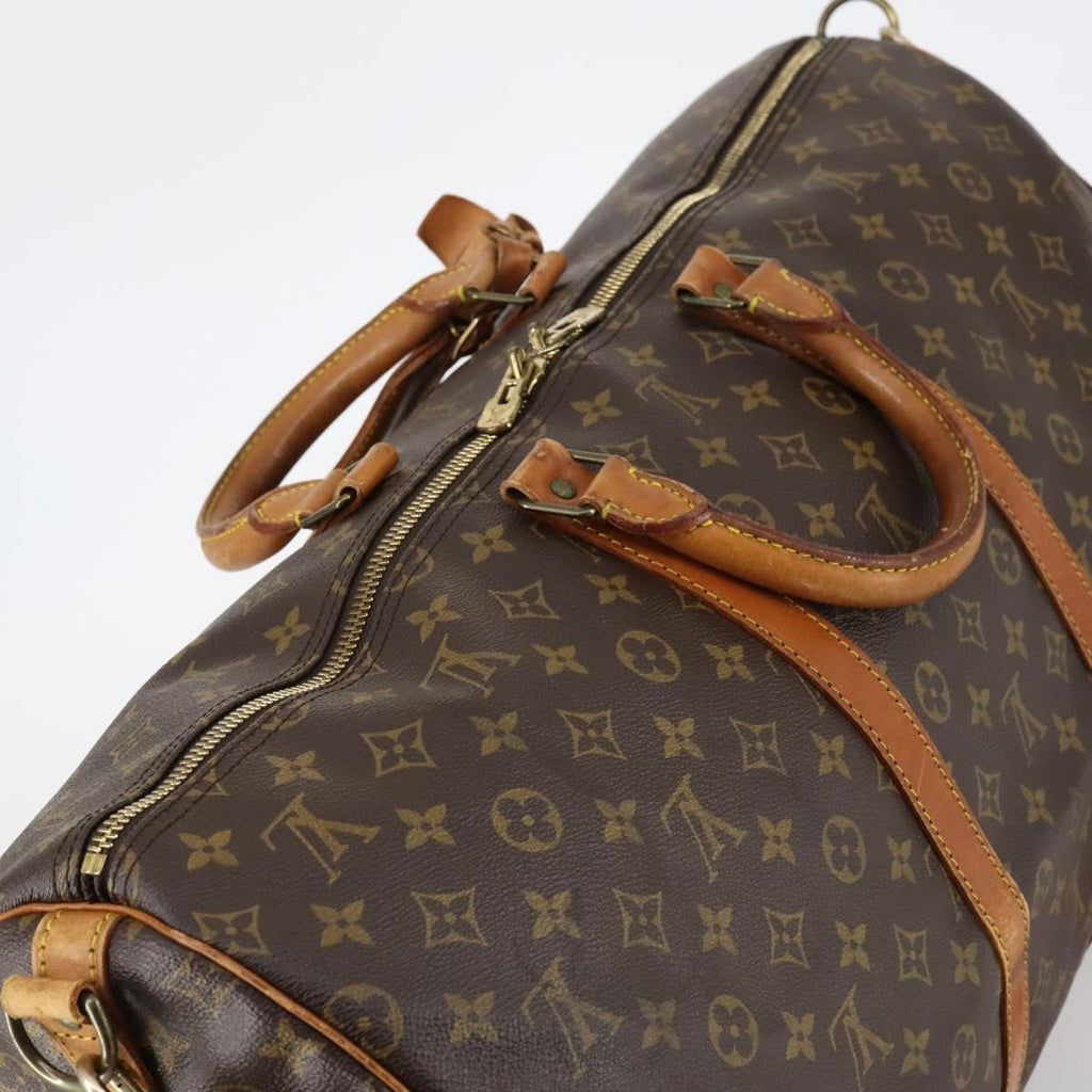 Louis Vuitton Keepall Bandouliere Bag Monogram Canvas Brown Canvas Travel Bag