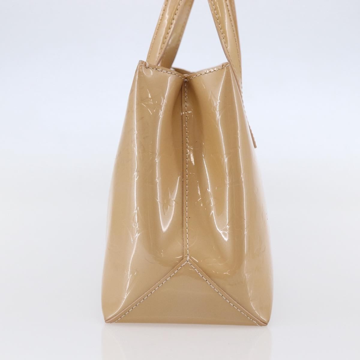 Louis Vuitton Wilshire Handbag Monogram Vernis Beige Patent_Leather Handbag