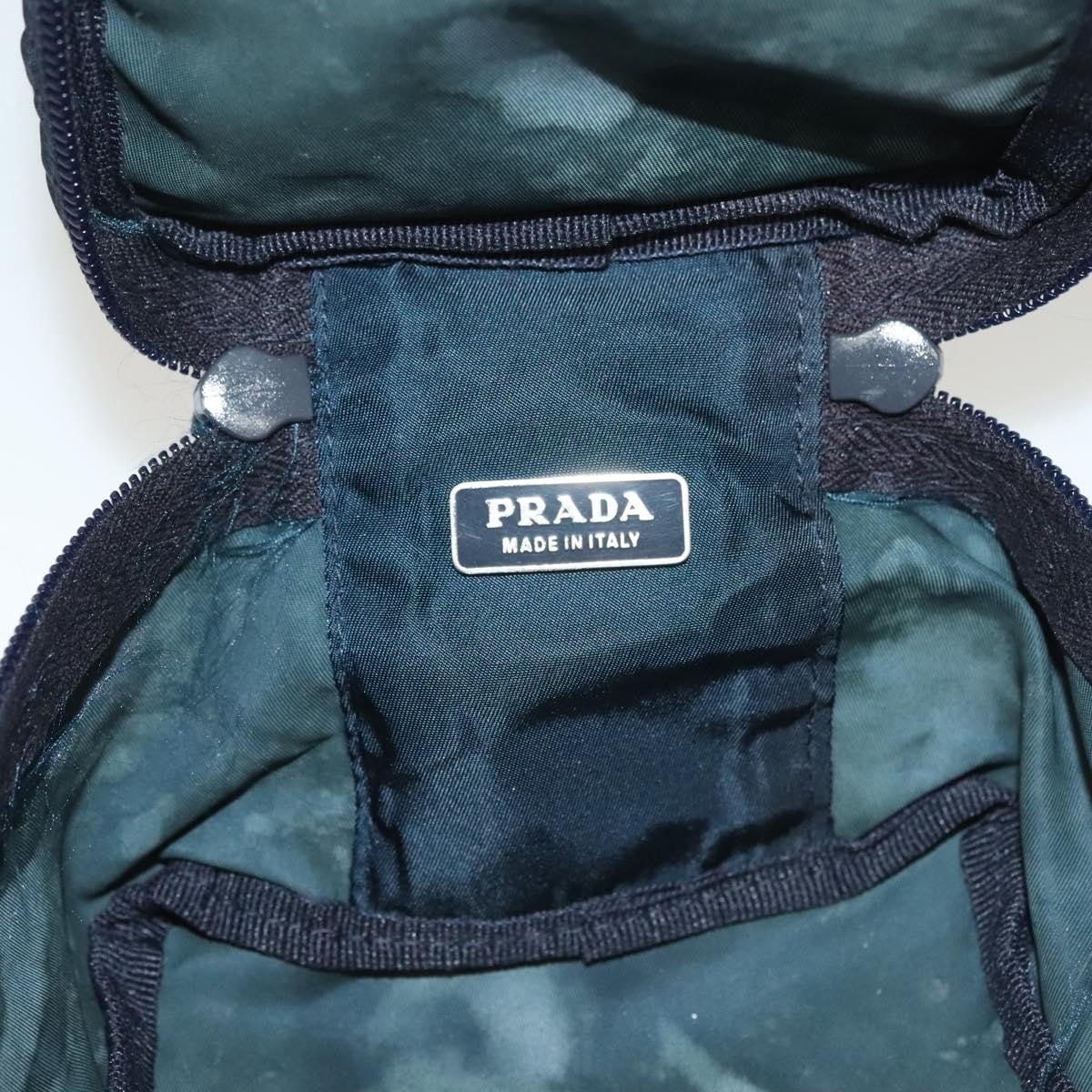 Prada Zip Around Toiletry Bag Tessuto Navy Nylon Clutche & Pouche Bag