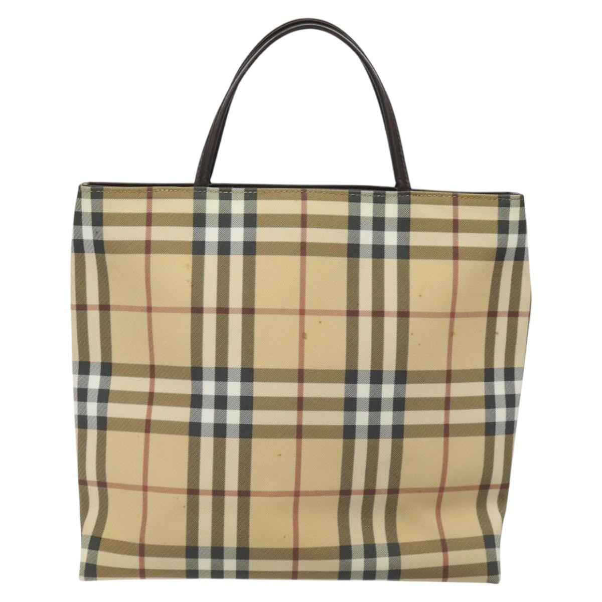 Burberry Nova Check Handbag Nova Check Canvas Beige Canvas Handbag