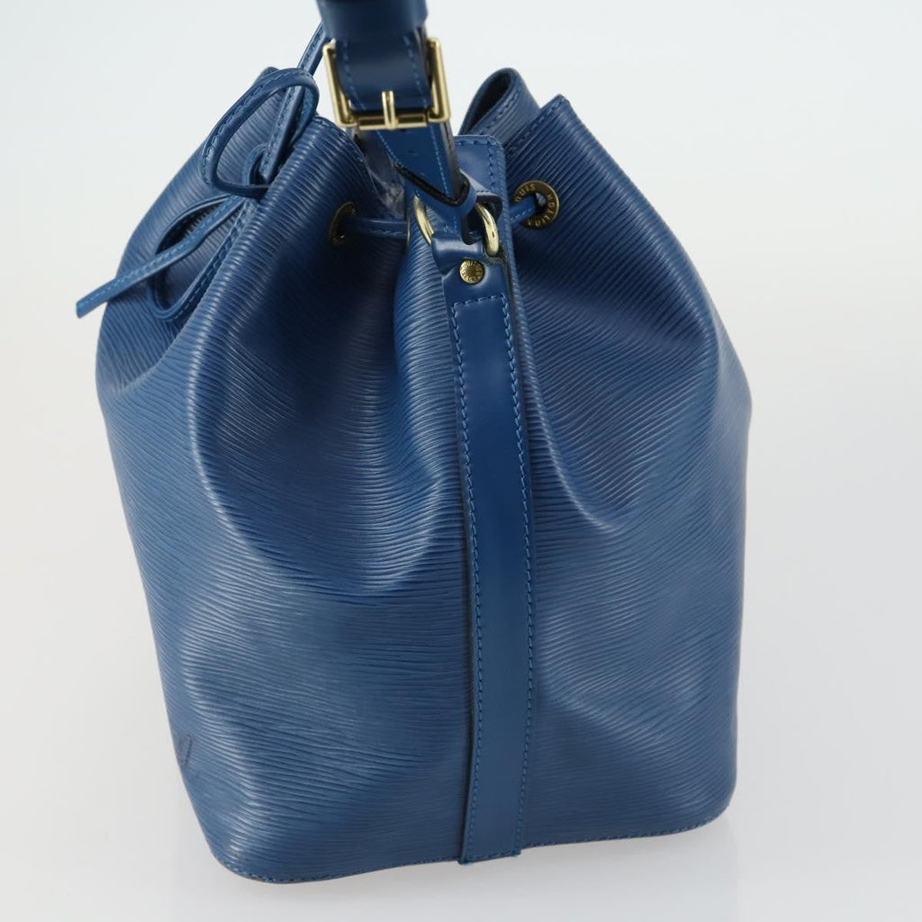 Louis Vuitton Petit Noe Handbag Epi Leather Blue Leather Shoulder Bag
