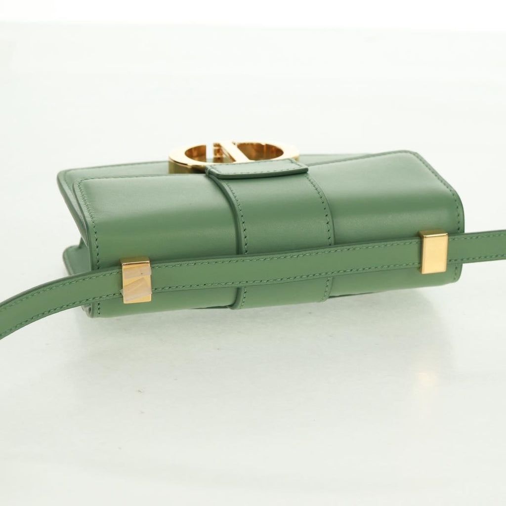 Christian Dior 30 Montaigne Flap Bag Leather Green Leather Shoulder Bag Bag (Pre-Owned)