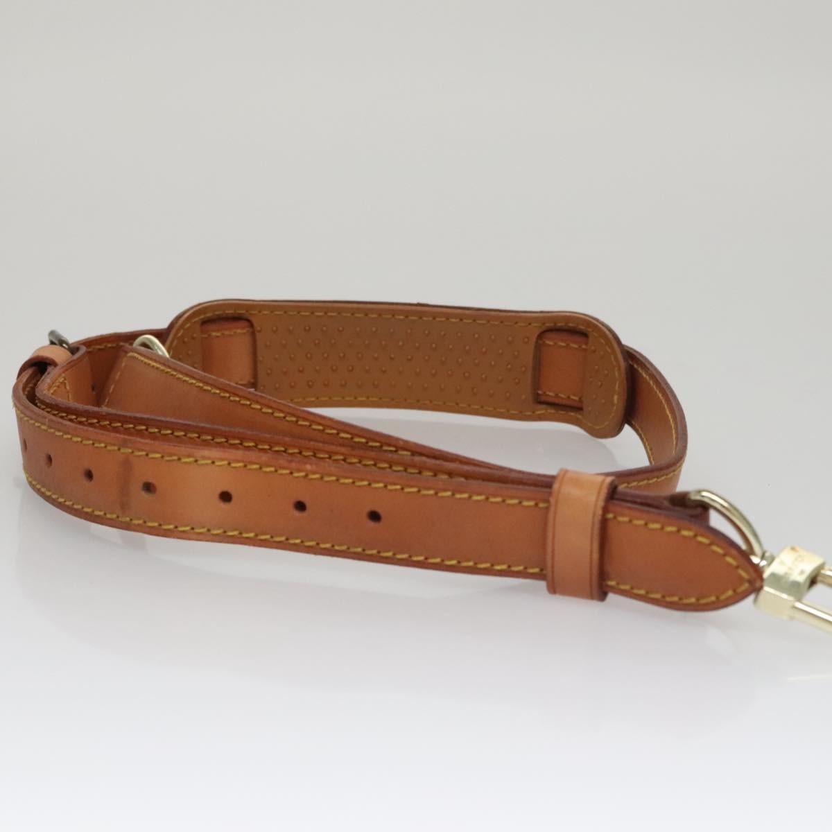 Louis Vuitton Adjustable Shoulder Strap Vachetta Leather Beige Leather Straps Accessory