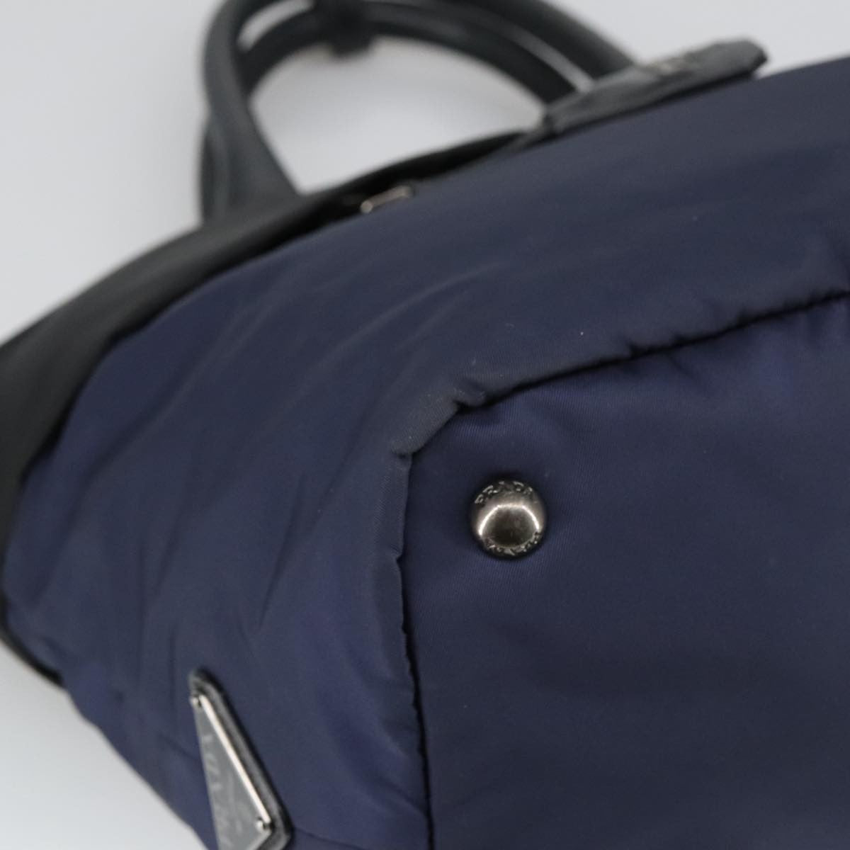Prada Convertible Double Tote Tessuto Navy Nylon Tote Bag Bag