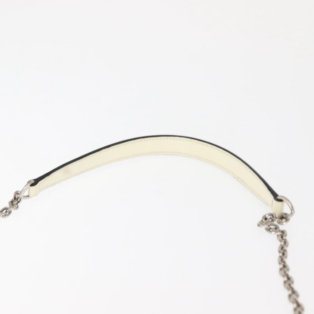 Prada Chain Crossbody Bag Vernice Saffiano Leather White Leather Shoulder Bag Bag