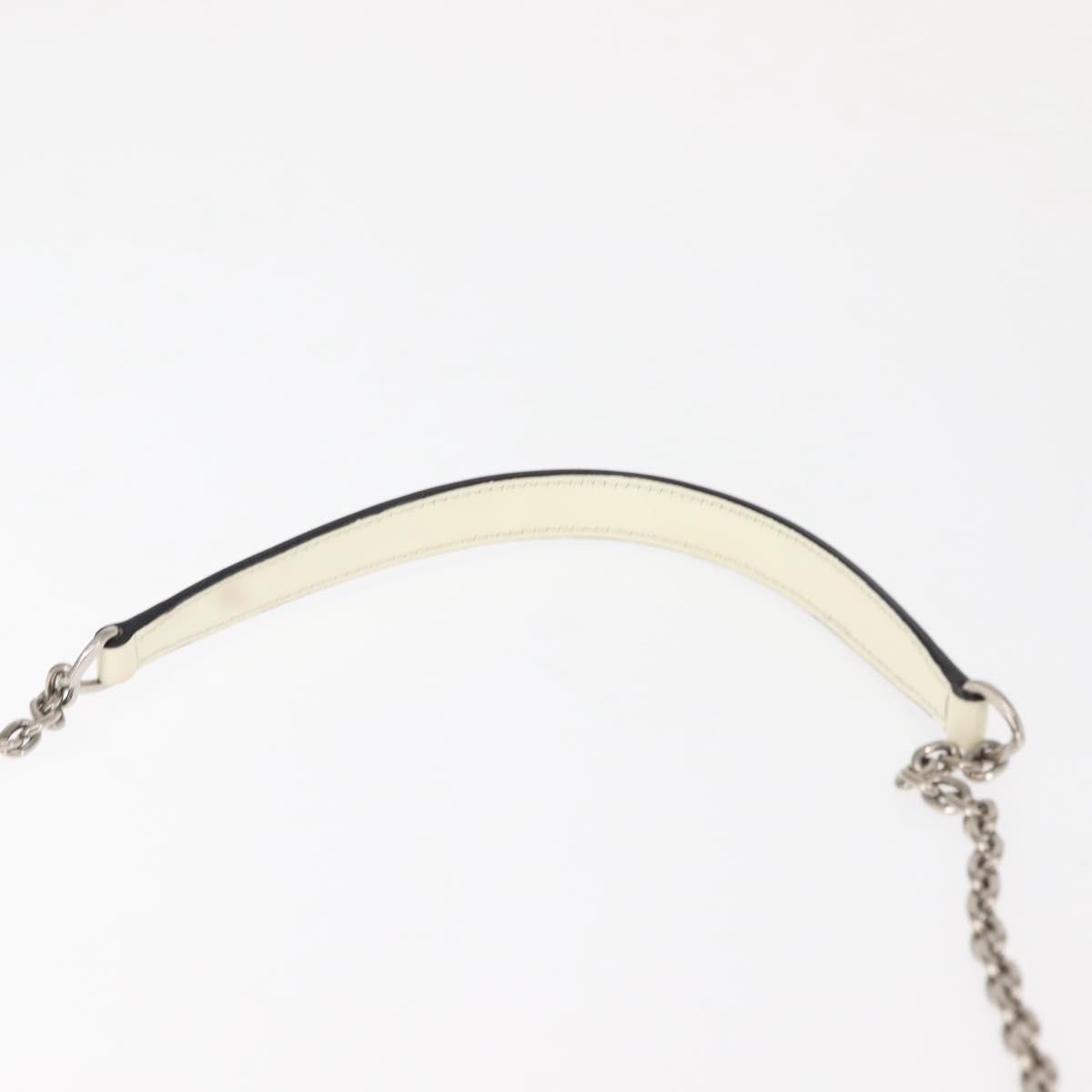 Prada Chain Crossbody Bag Vernice Saffiano Leather White Leather Shoulder Bag Bag