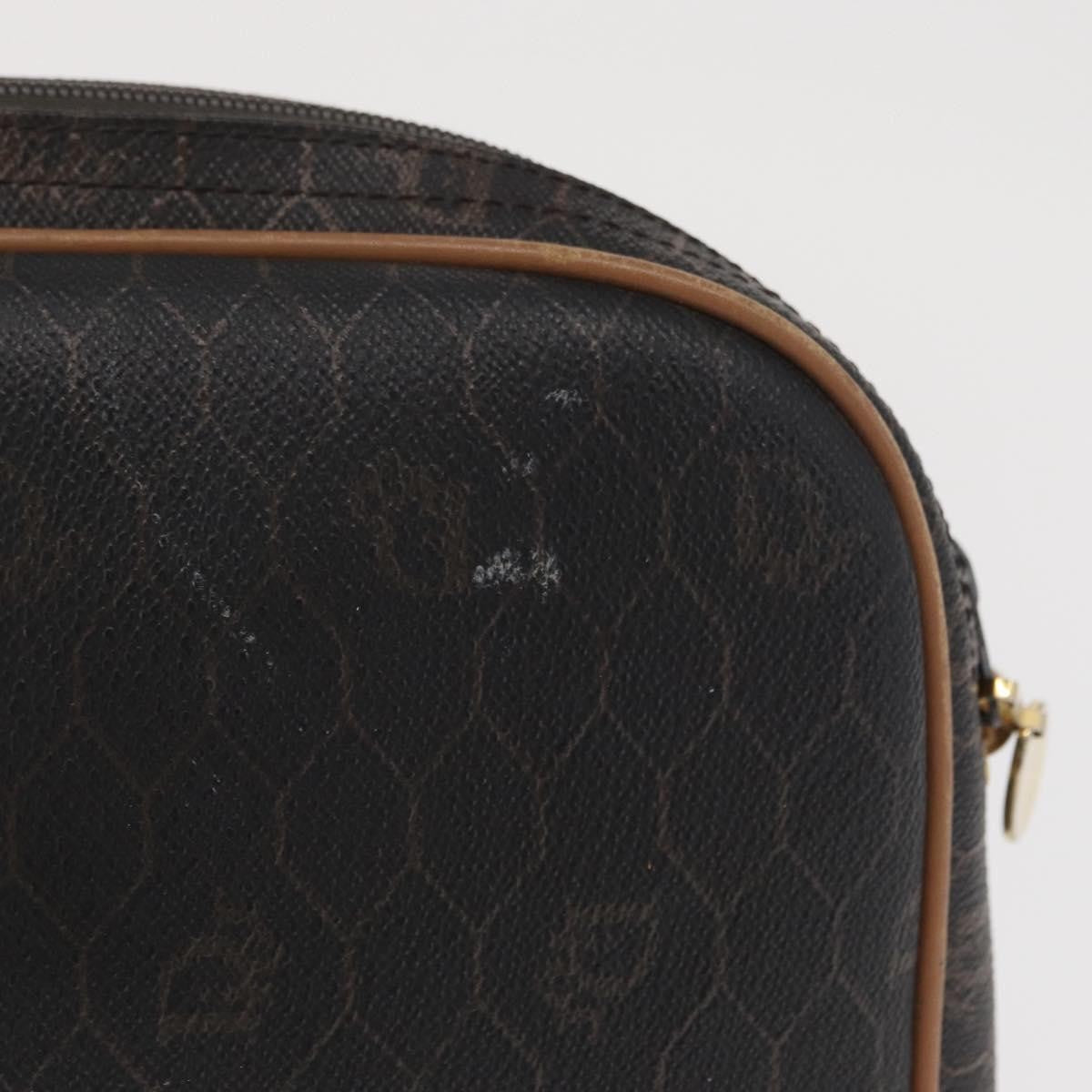 Christian Dior Vintage Honeycomb Shoulder Bag Canvas And Leather Black Canvas Shoulder Bag Bag (Pre-Owned)