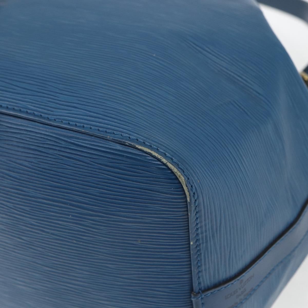 Louis Vuitton Petit Noe Handbag Epi Leather Blue Leather Shoulder Bag