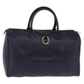 Christian Dior Lady Dior Boston Bag Canvas Navy Canvas Travel Bag Bag (Pre-Owned)