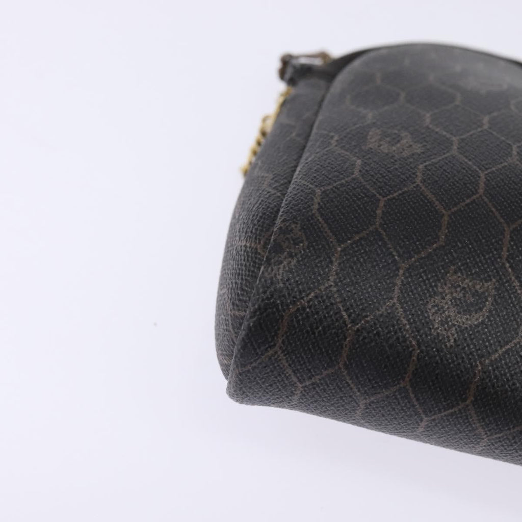 Christian Dior Vintage Honeycomb Chain Canvas Black Canvas Shoulder Bag Bag (Pre-Owned)