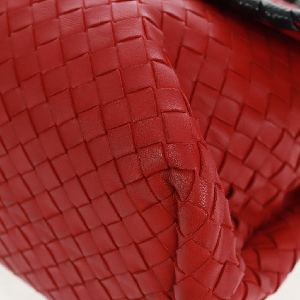 Bottega Veneta Glass Shoulder Bag Intrecciato Nappa With Snakeskin Red Leather Shoulder Bag Bag