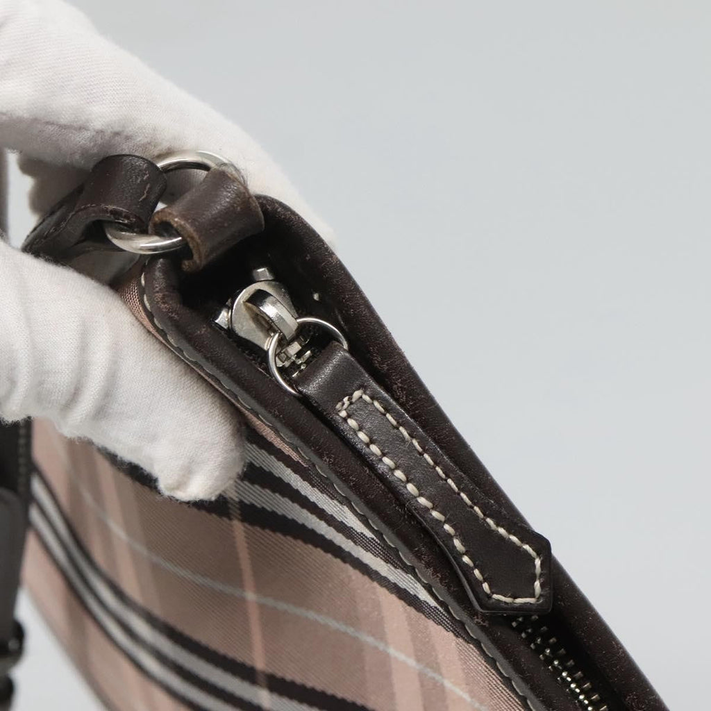 Burberry Nova Check Blue Label Canvas Pink Canvas Shoulder Bag