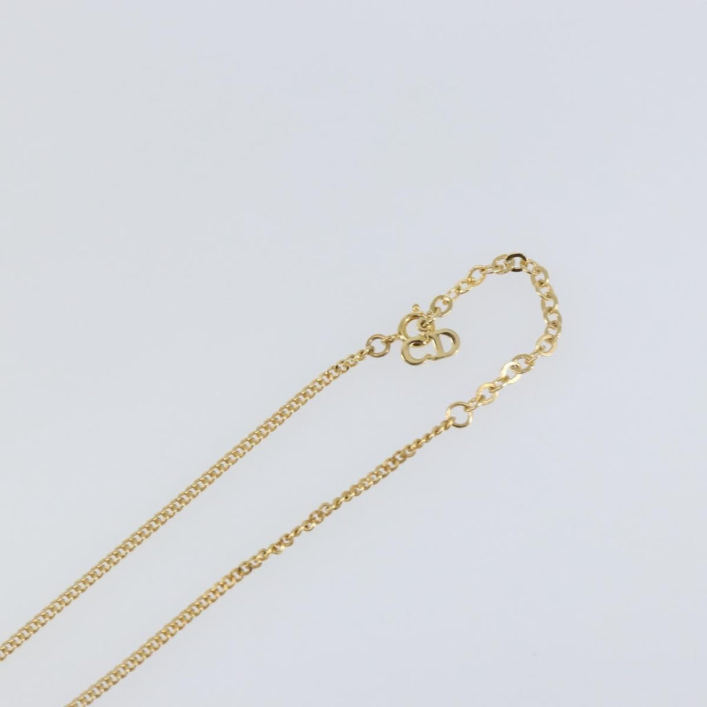 Christian Dior Cd Pendant Necklace Metal And Crystals Gold Metal Jewelry (Pre-Owned)