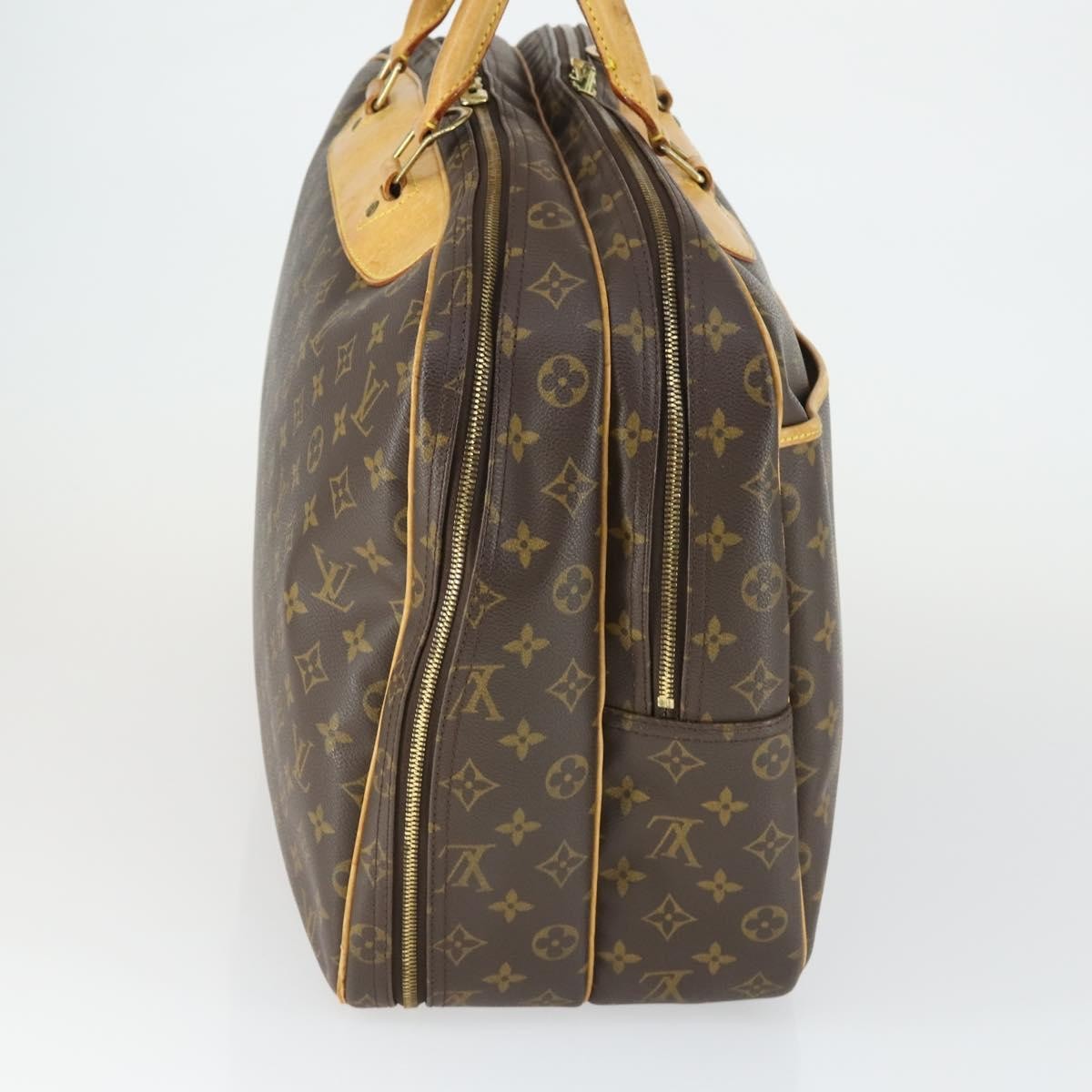 Louis Vuitton Alize Bag Monogram Canvas Brown Canvas Travel Bag
