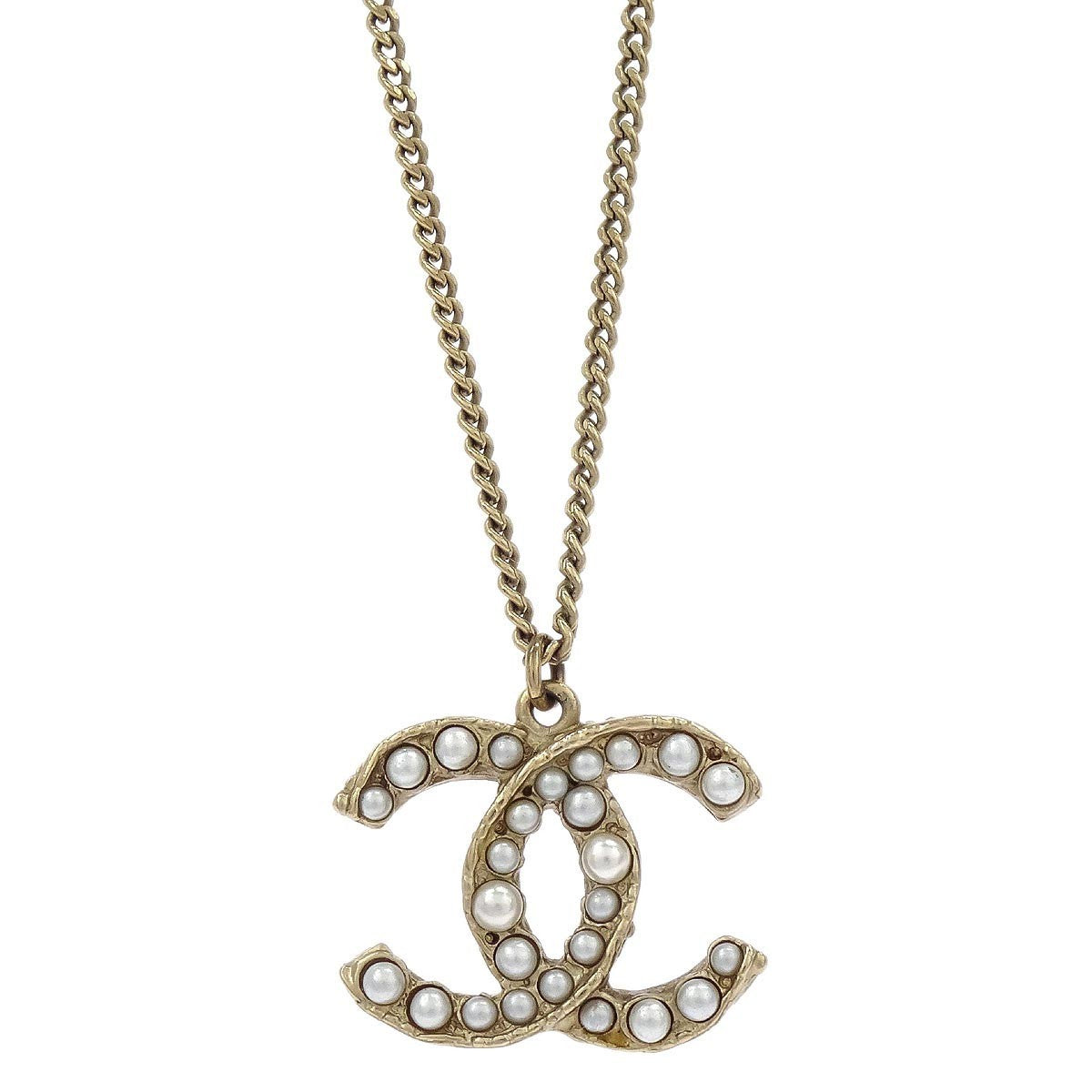 Chanel Cc Necklace Metal Gold Metal Necklace Jewelry