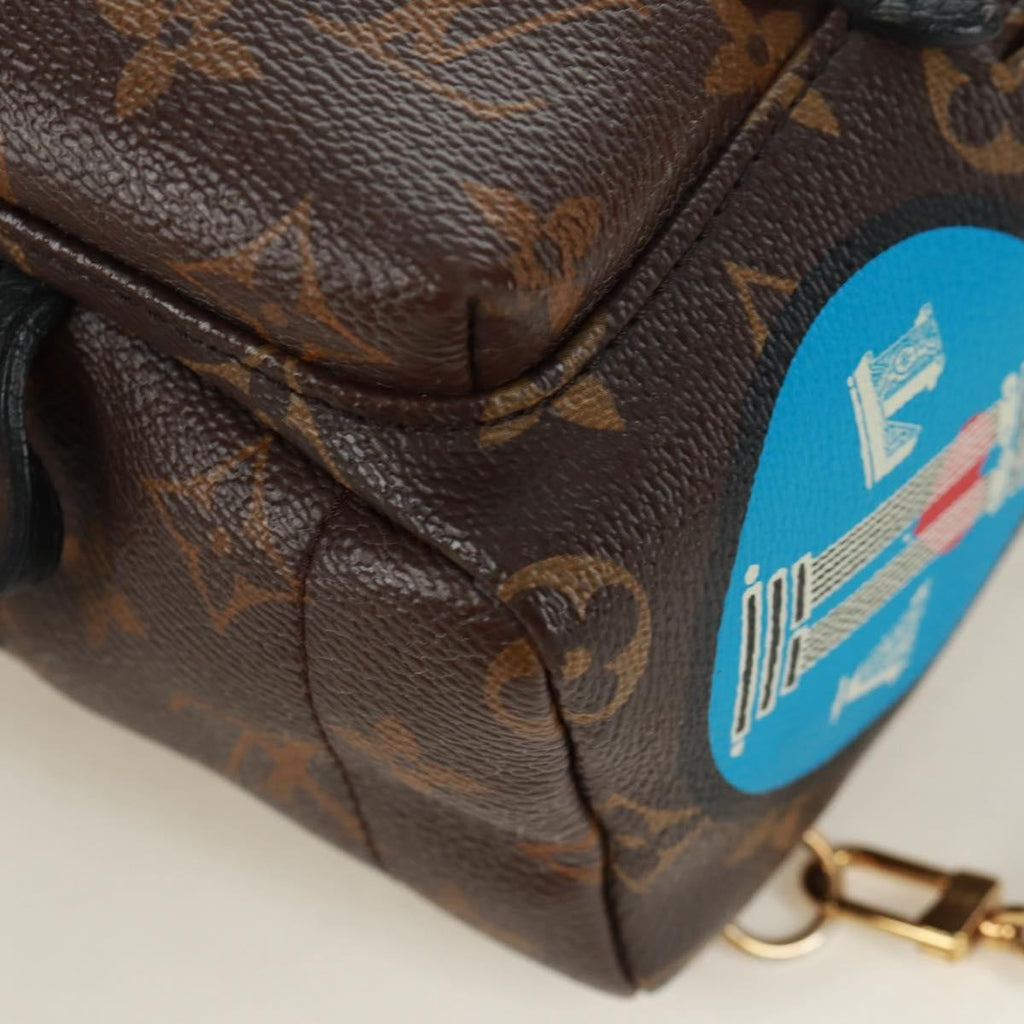 Louis Vuitton Palm Springs Backpack Limited Edition World Tour Monogram Canvas Brown Canvas Backpack Bag