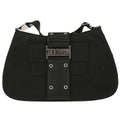 Christian Dior Vintage Street Chic Columbus Shoulder Bag Canvas Black Canvas Shoulder Bag Bag (Pre-Owned)