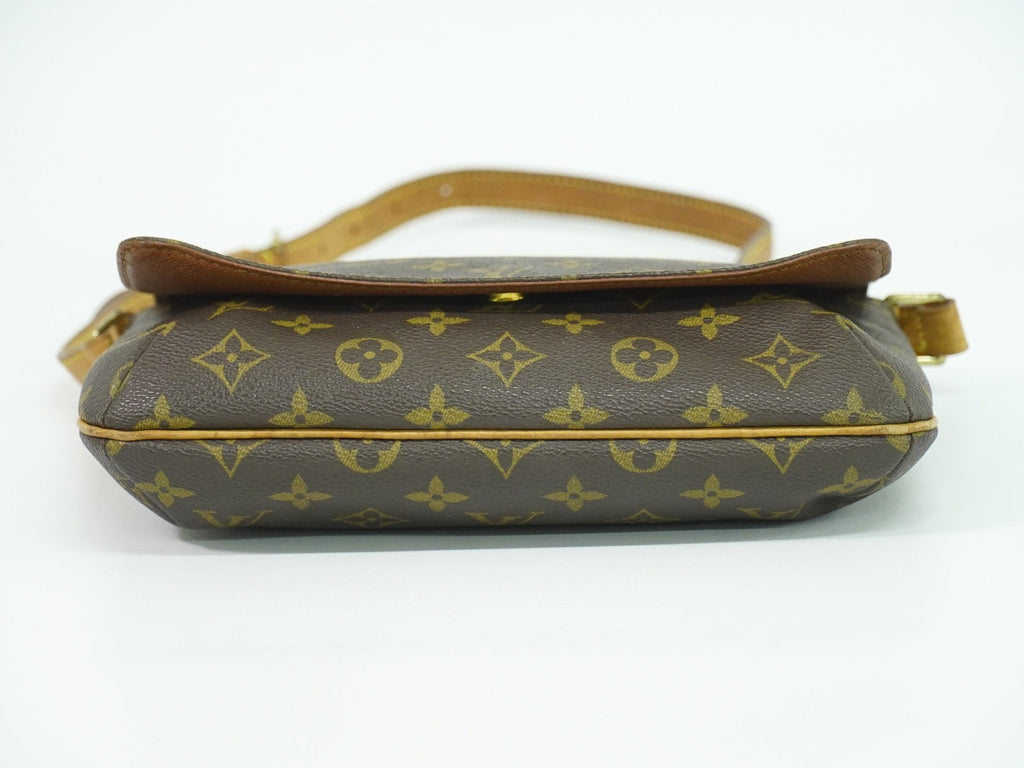 Louis Vuitton Musette Tango Handbag Monogram Canvas Brown Canvas Shoulder Bag