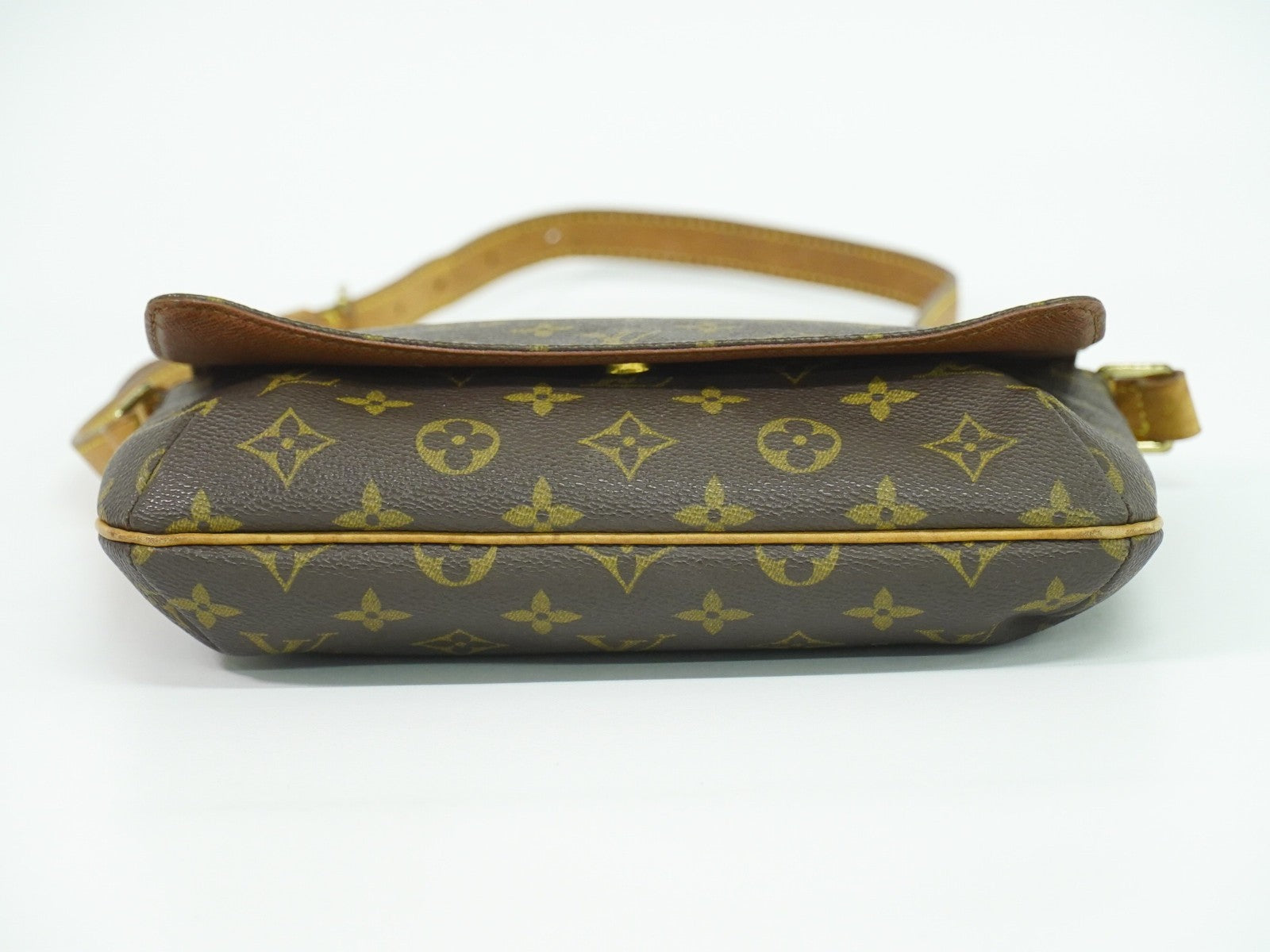 Louis Vuitton Musette Tango Handbag Monogram Canvas Brown Canvas Shoulder Bag