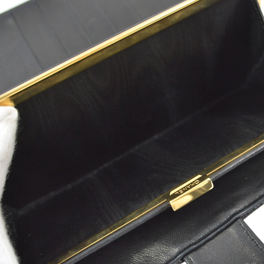 Chanel Timeless Cc French Wallet Caviar Black Leather Wallets Accessory