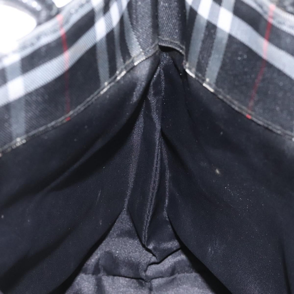 Burberry Nova Check Tote Nylon Black Nylon Handbag