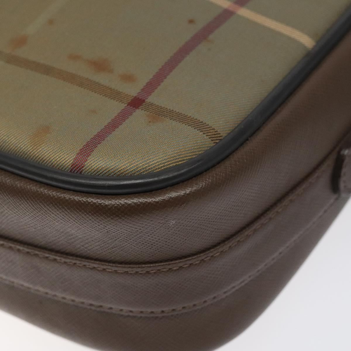 Burberry Nova Check Shoulder Bag Canvas And Leather Beige Canvas Shoulder Bag
