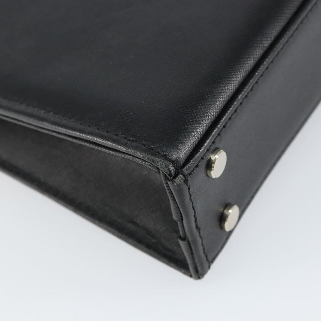 Burberry Vintage Briefcase Leather Black Leather Briefcase Bag