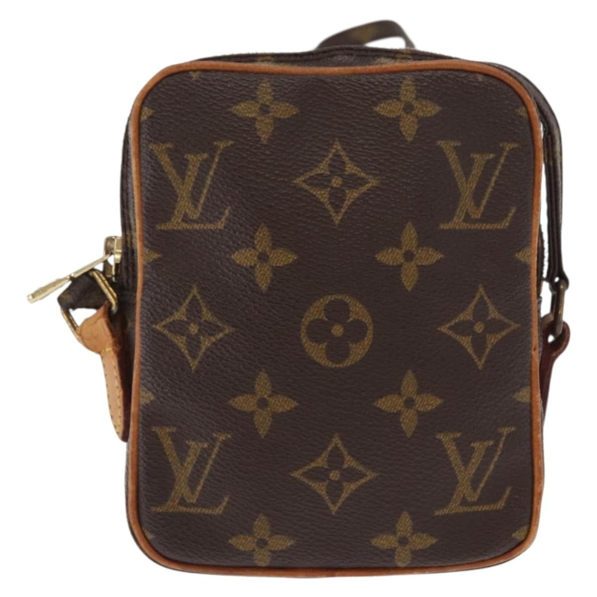 Louis Vuitton Danube Handbag Monogram Canvas Brown Canvas Shoulder Bag