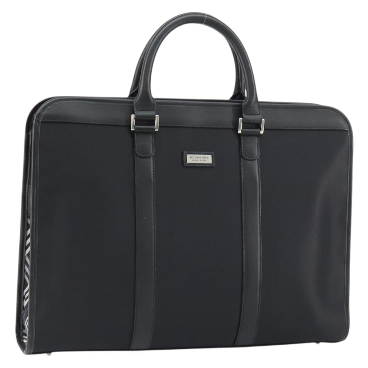 Burberry Black Label Business Bag Nylon Black Nylon Handbag