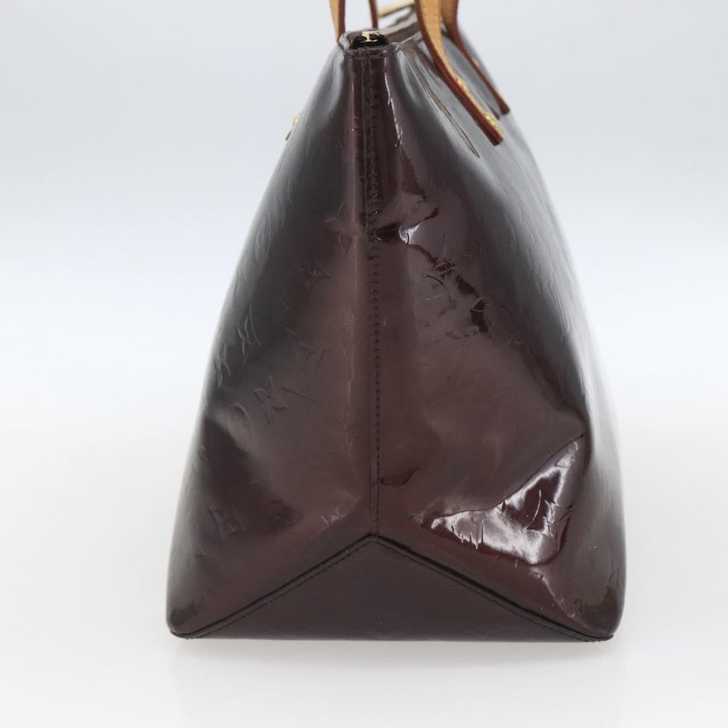 Louis Vuitton Bellevue Handbag Monogram Vernis Brown Patent_Leather Tote Bag