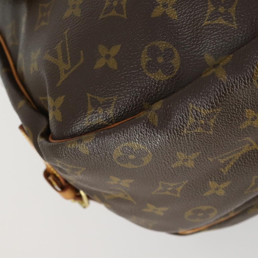Louis Vuitton Saumur Handbag Monogram Canvas Brown Canvas Shoulder Bag