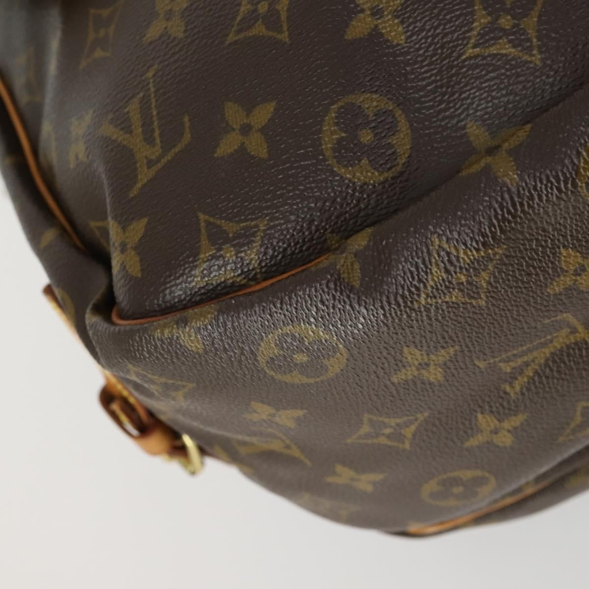 Louis Vuitton Saumur Handbag Monogram Canvas Brown Canvas Shoulder Bag