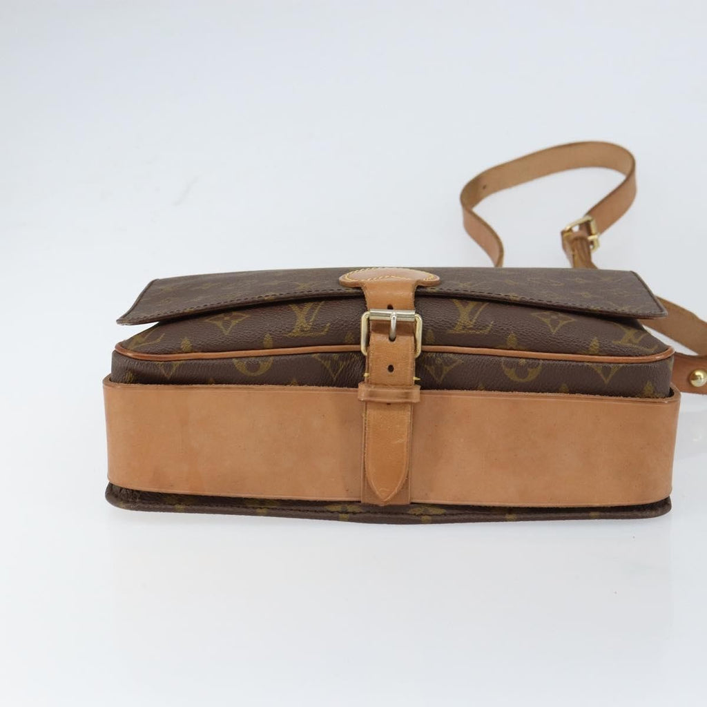 Louis Vuitton Cartouchiere Handbag Monogram Canvas Brown Canvas Shoulder Bag