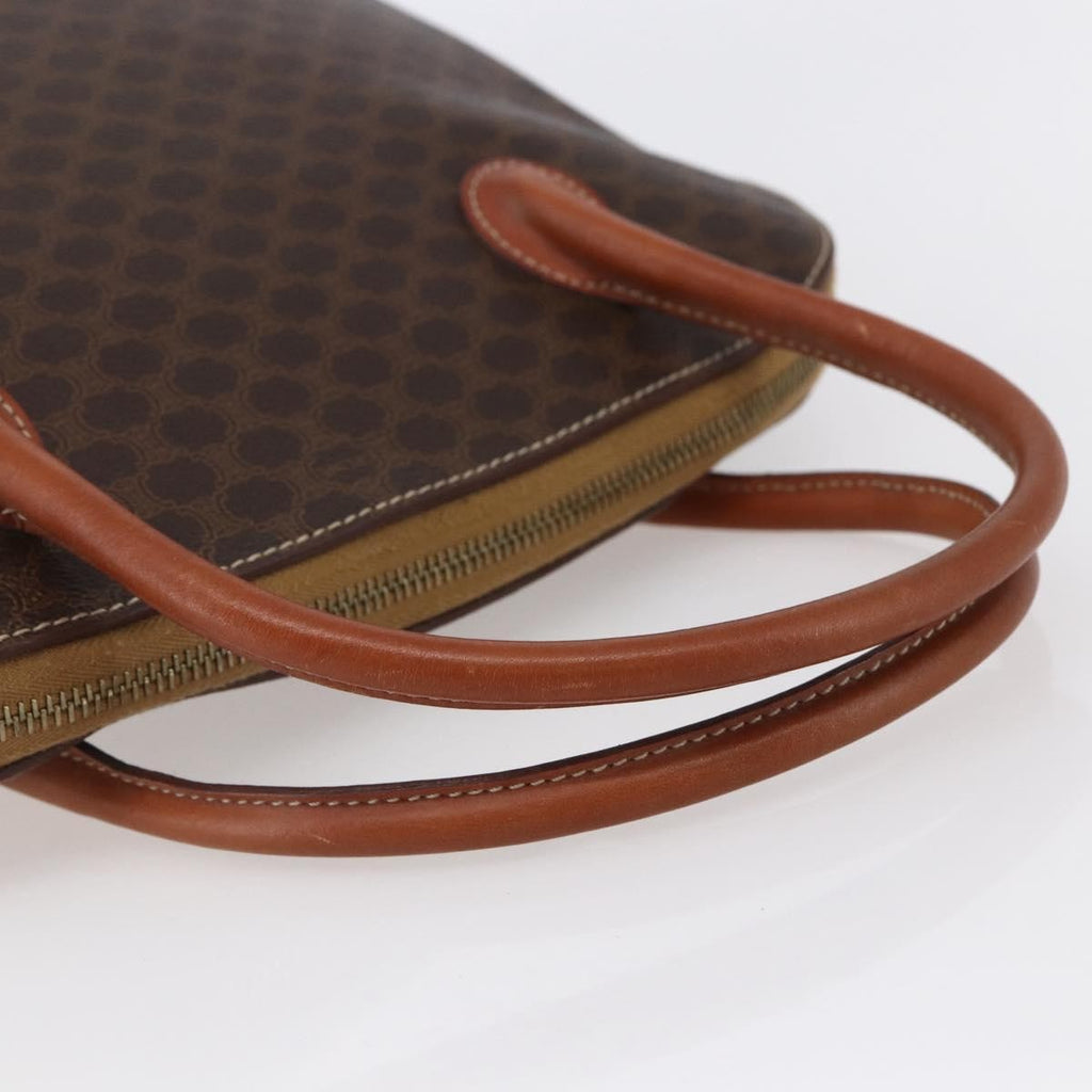Celine Vintage Macadam Handbag Canvas Brown Canvas Handbag