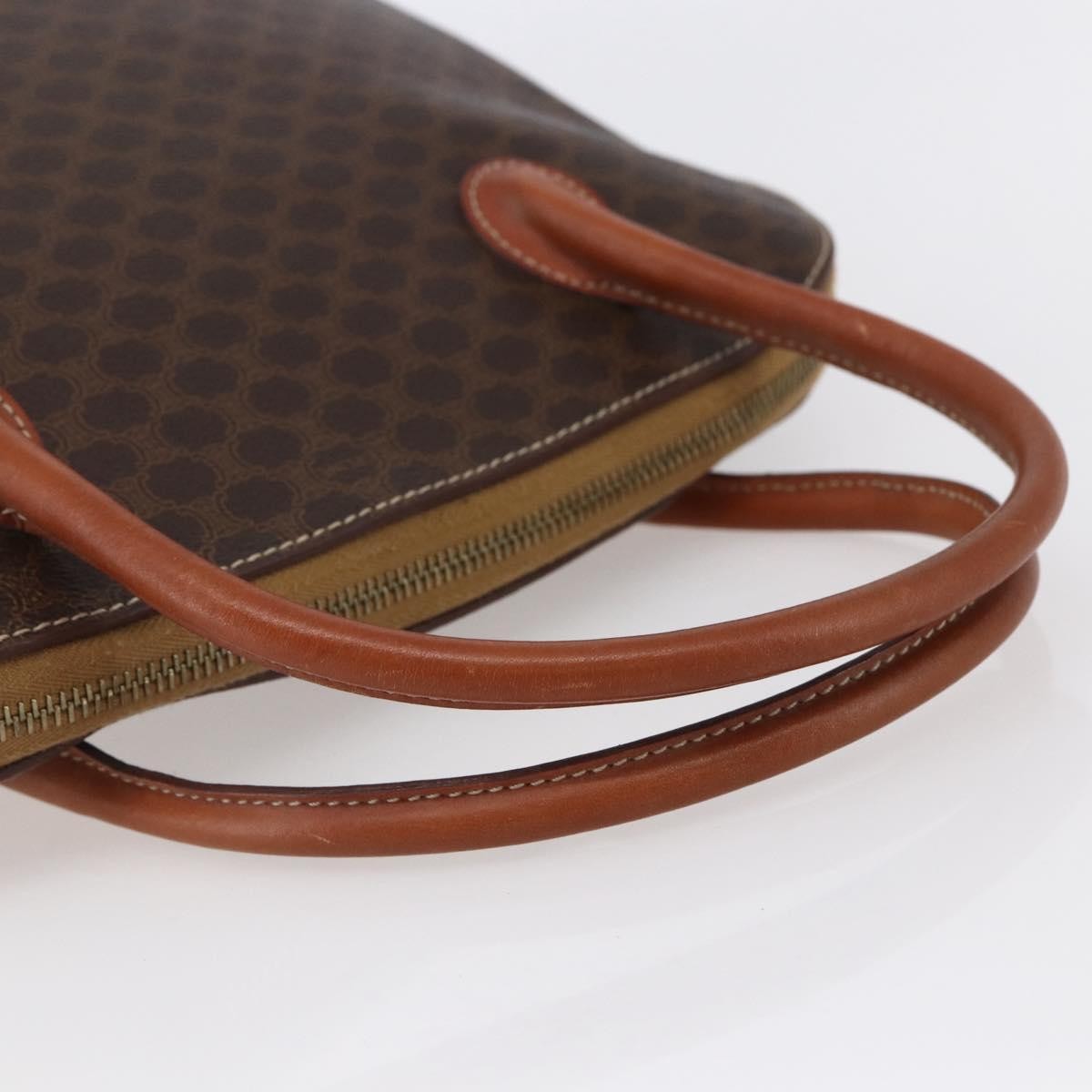 Celine Vintage Macadam Handbag Canvas Brown Canvas Handbag