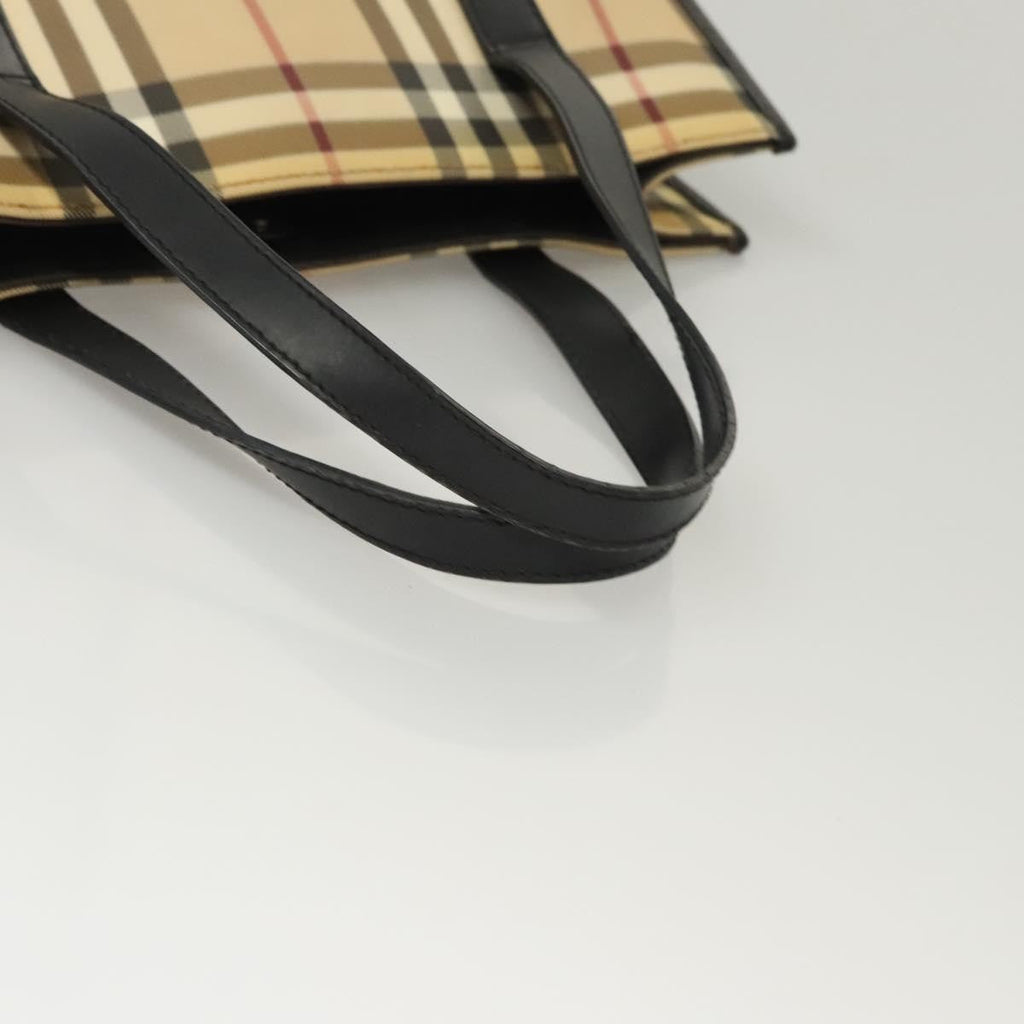 Burberry Nova Check Tote Canvas Check Pattern Beige Canvas Tote Bag