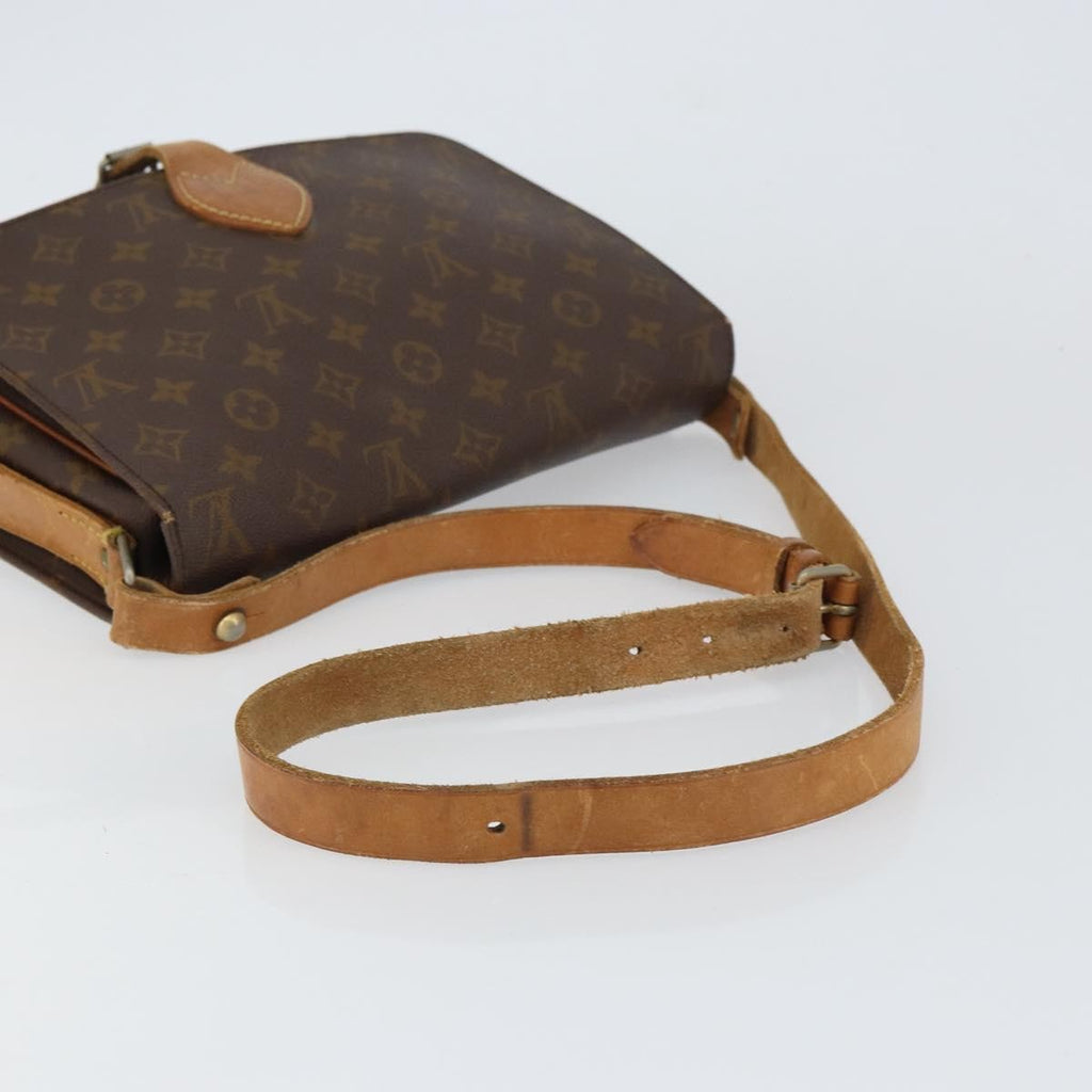 Louis Vuitton Cartouchiere Handbag Monogram Canvas Brown Canvas Shoulder Bag