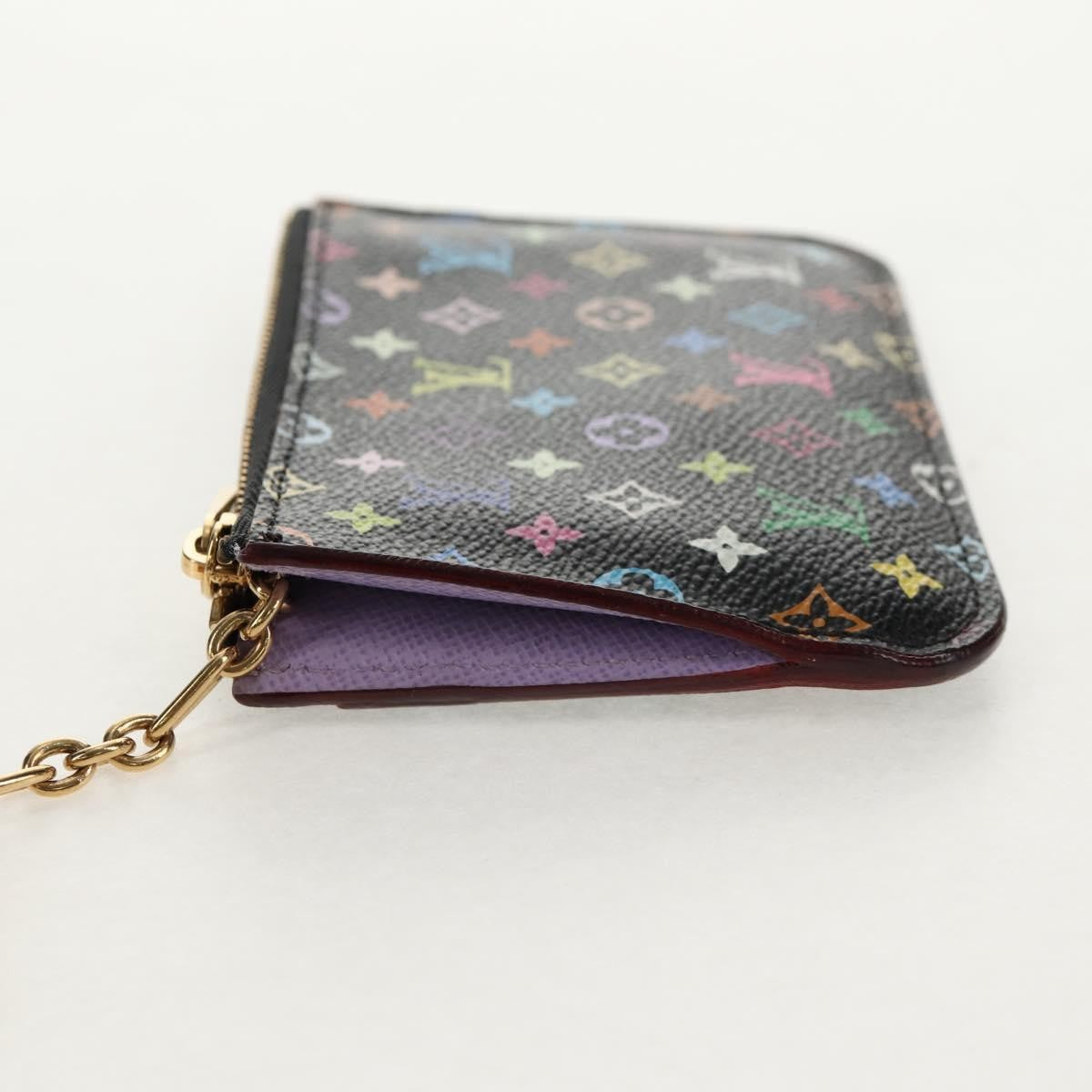 Louis Vuitton Pochette Clés Nm Monogram Multicolor Canvas Black Canvas Wallets Accessory