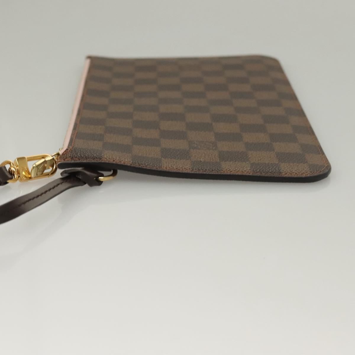 Louis Vuitton Neverfull Pochette Damier Brown Canvas Bag