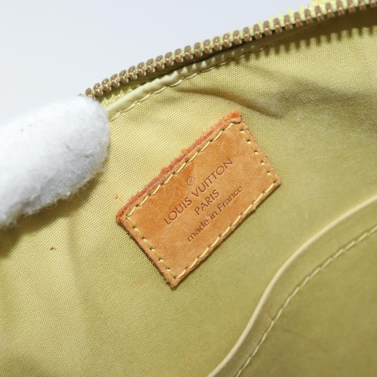 Louis Vuitton Alma Handbag Monogram Vernis Green Patent_Leather Handbag