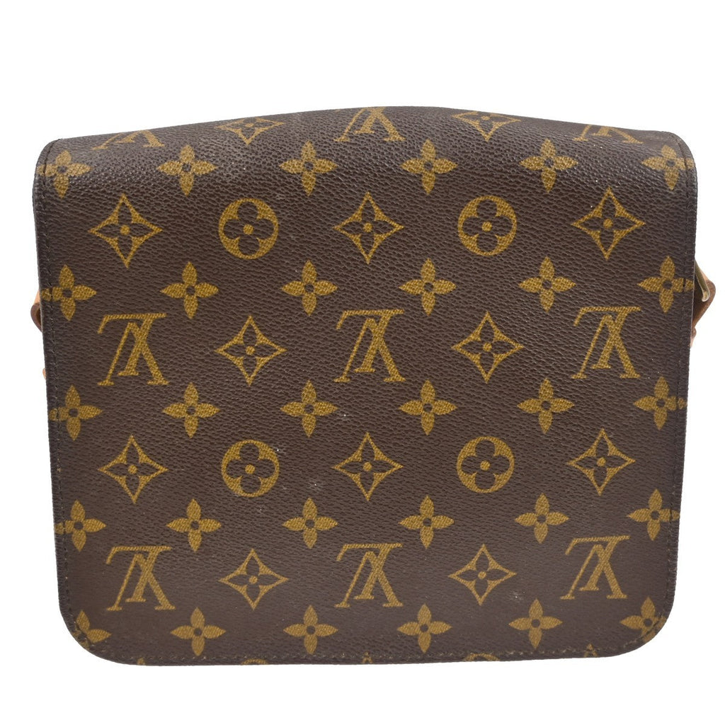 Louis Vuitton Cartouchiere Handbag Monogram Canvas Brown Canvas Crossbody Bag