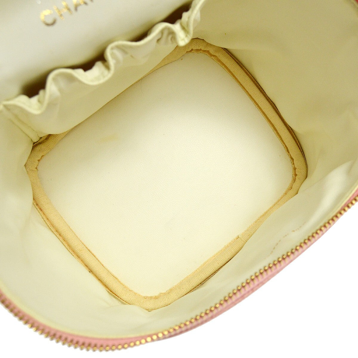 Chanel Vintage Timeless Cosmetic Case Caviar Pink Leather Clutche & Pouche Bag