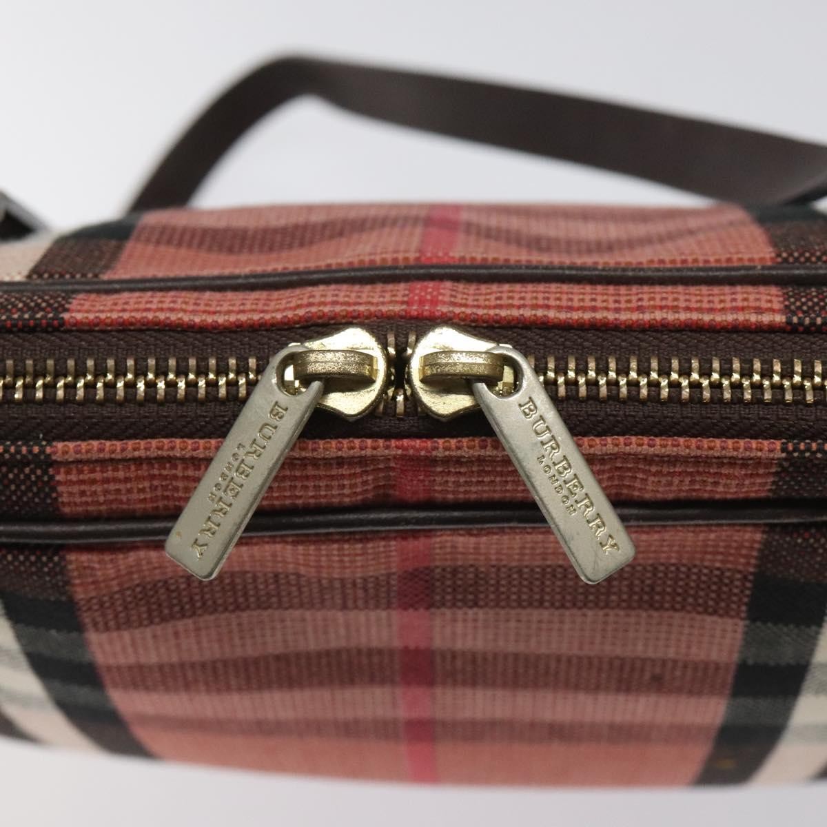 Burberry Nova Check Shoulder Bag Canvas Red Canvas Shoulder Bag