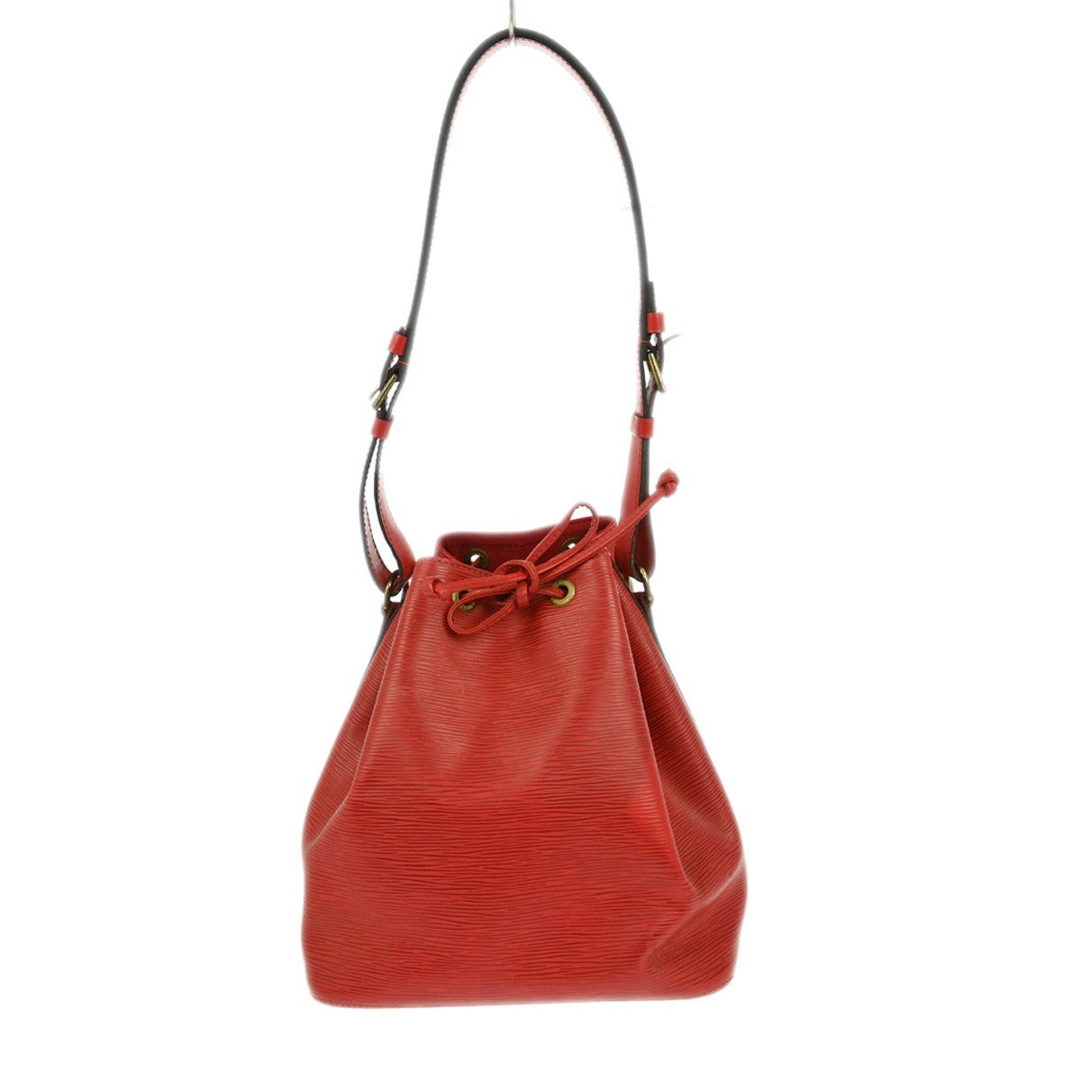 Louis Vuitton Petit Noe Handbag Epi Leather Red Leather Shoulder Bag