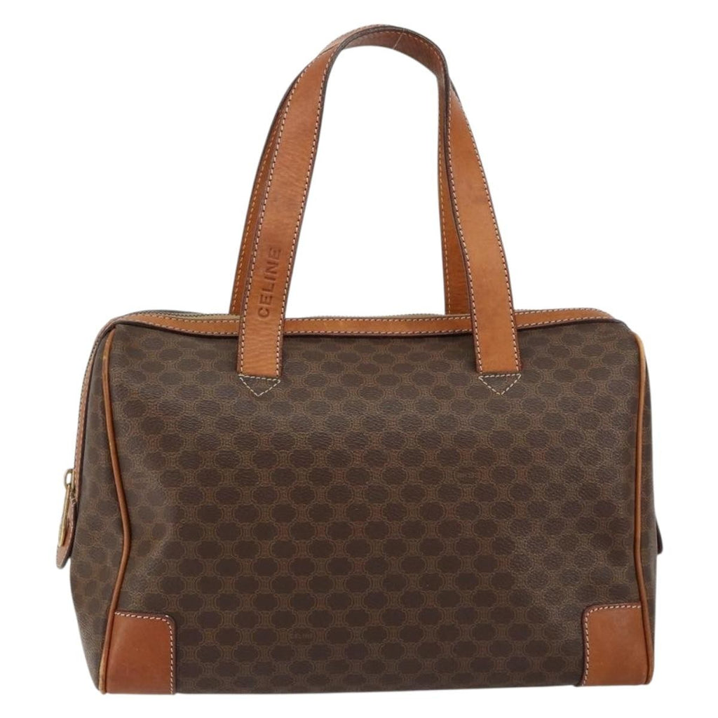 Celine Macadam Handbag Macadam With Leather Brown Canvas Shoulder Bag Bag