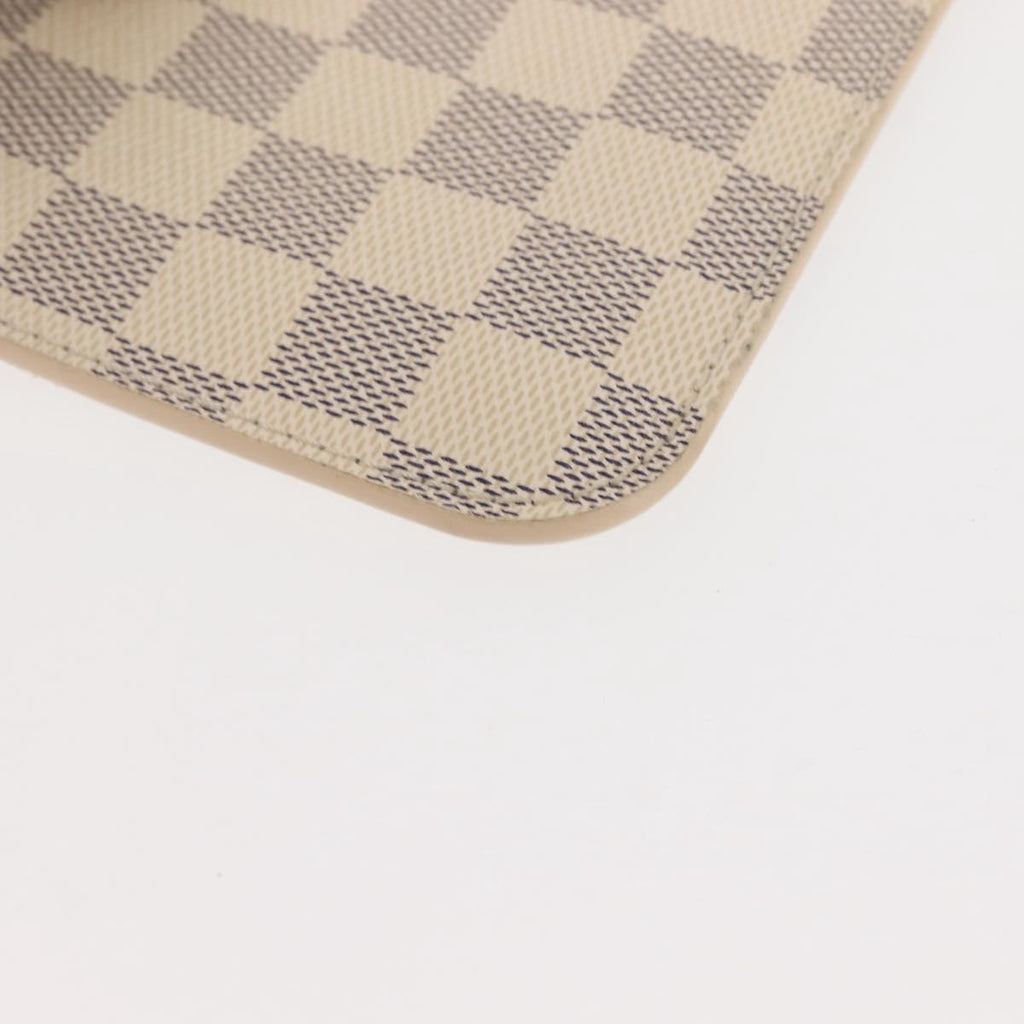Louis Vuitton Neverfull Pochette Damier White Canvas Clutche & Pouche Bag