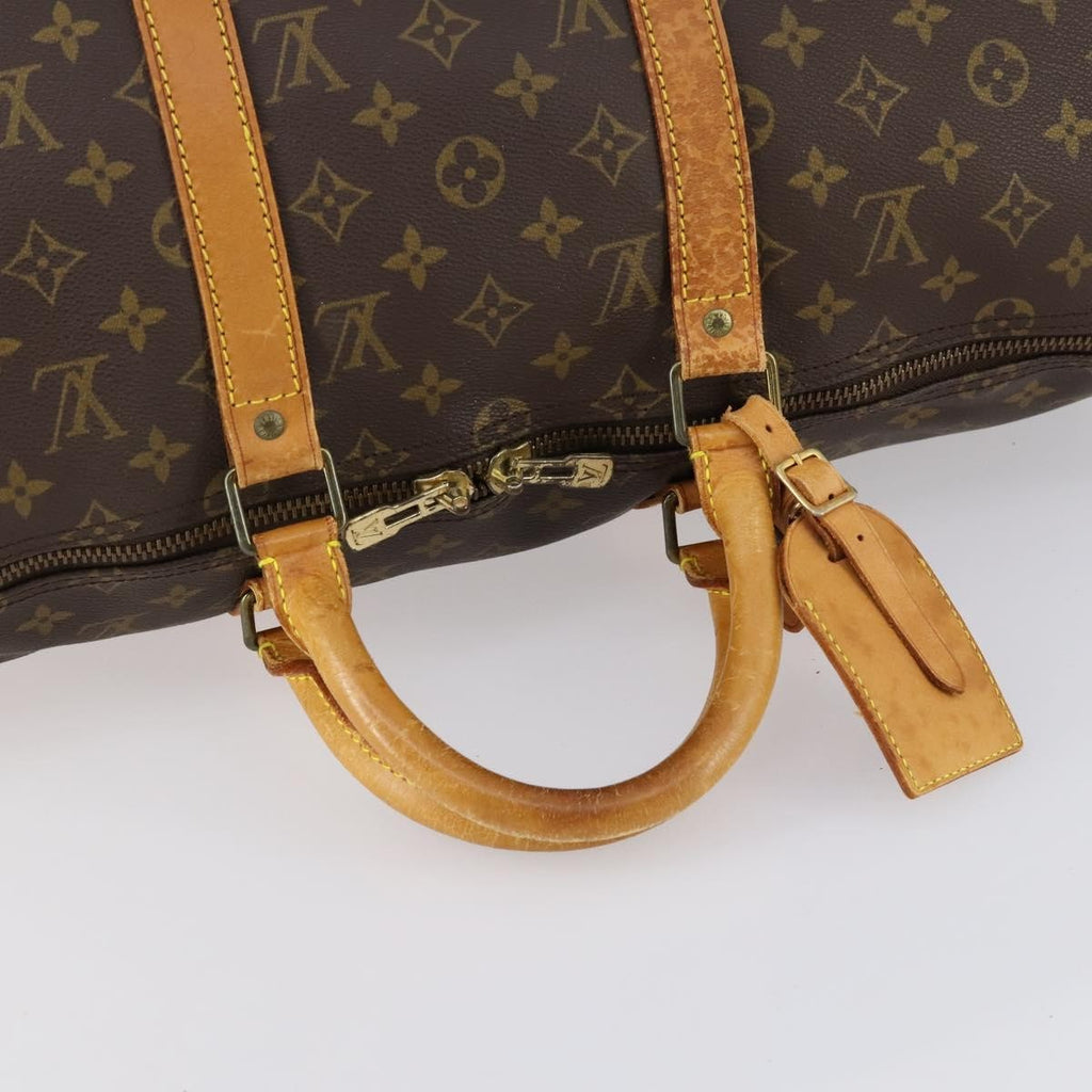 Louis Vuitton Keepall Bandouliere Bag Monogram Canvas Brown Canvas Travel Bag