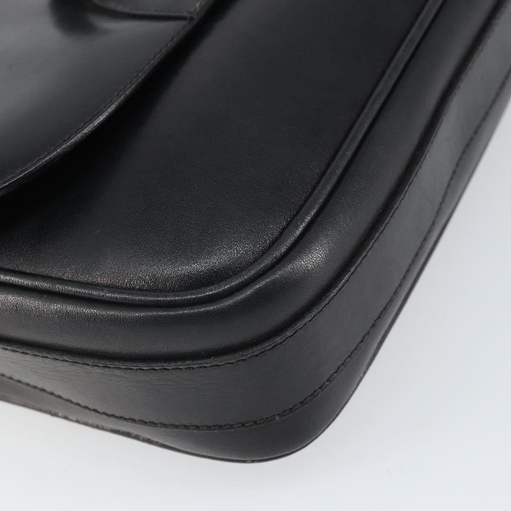 Celine Vintage Shoulder Bag Leather Black Leather Shoulder Bag Bag