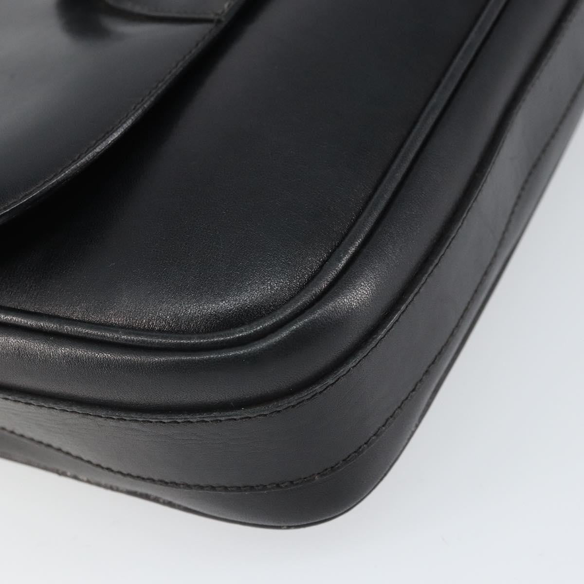Celine Vintage Shoulder Bag Leather Black Leather Shoulder Bag Bag